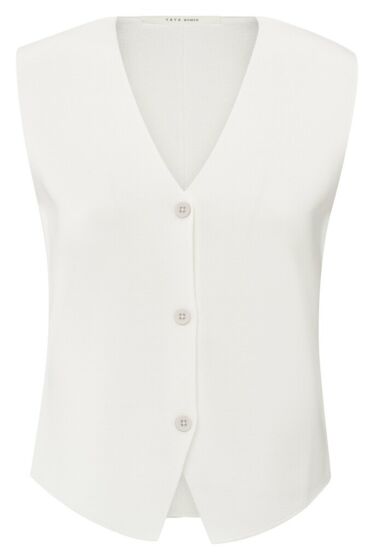 Fine knitted gilet PURE WHITE 1-010103-504-00000