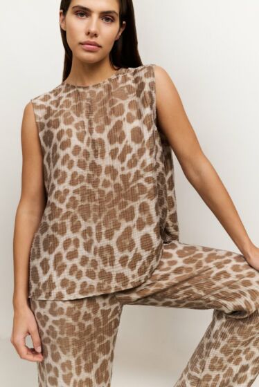 Sleeveless top MILK BROWN 1-701311-507-999511