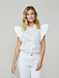 Blouse ruffle top crispy poplin 2s2587-11412-110