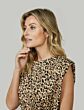 Jurk padded animal print on slub 5s1259-30239-730