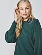 Sweater puffy sleeves deep green 7s5507-7760-764