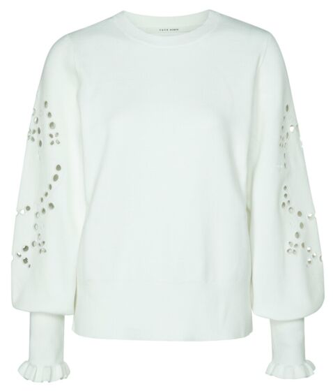 Laser cut embroidery sweater 1000559-213-10103