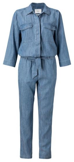 Chambray jumpsuit with pockets 124122-014-01118