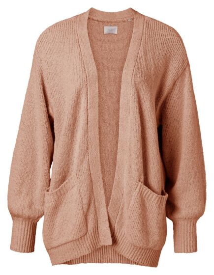 Slub yarn cardigan CAMEO PINK 1010121-213-61516