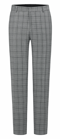 Pantalon iago greif 1 grijze ruit 2096461522-0318
