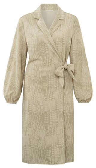 Wrap dress snake SAND 1-601115-403-209081