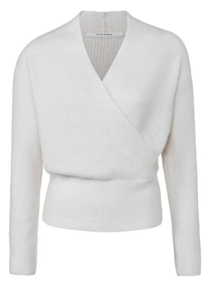 V-neck sweater with overlap 1000366-124-99691