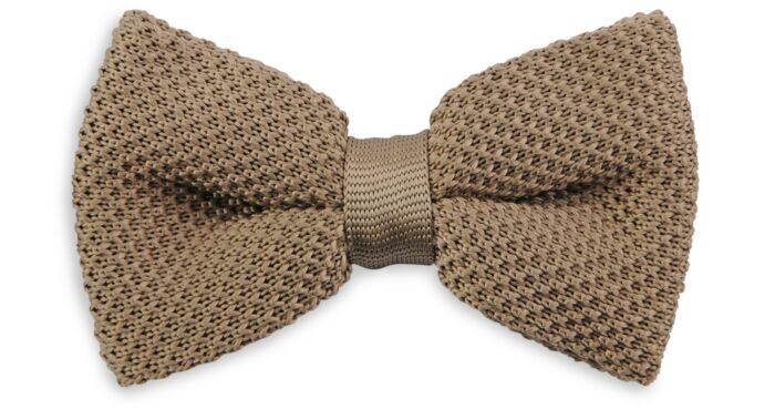 Sir Redman gebreide strik warm taupe SRBOWTIE24009