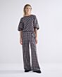 Trousers check in red 4s2696-12087-120