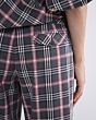 Trousers check in red 4s2696-12087-120