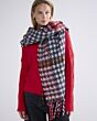 Woven pied de poule scarf 8s1005-8553-120