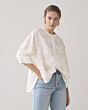 3/4 sleeve blouse 3D Flower 2s3054-12183-115