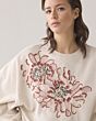 Long embellished sweatshirt 3s5109-30656-702 