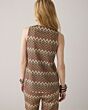 Sleeveless zig zag top 3s5143-30698-120