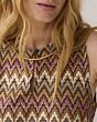 Sleeveless zig zag top 3s5143-30698-120
