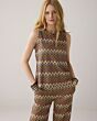Sleeveless zig zag top 3s5143-30698-120
