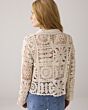 Short cardigan crochet knit 7s7920-70021-122 