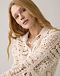 Short cardigan crochet knit 7s7920-70021-122 