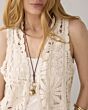 Gilet flower crochet knit 7s7921-70021-000122