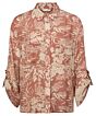 Printed sheer pocket blouse 1101277-213-715251