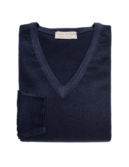 Pullover JOHN MILLER v-hals blauw 5137135-190000 