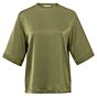 Oversized satin t-shirt OLIVE 1-701262-502-99972