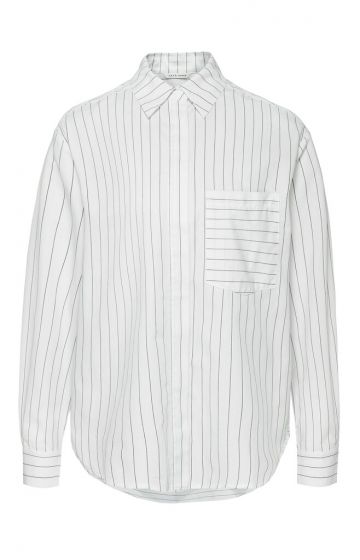 Striped blouse with pocket 1-201009-209-000001