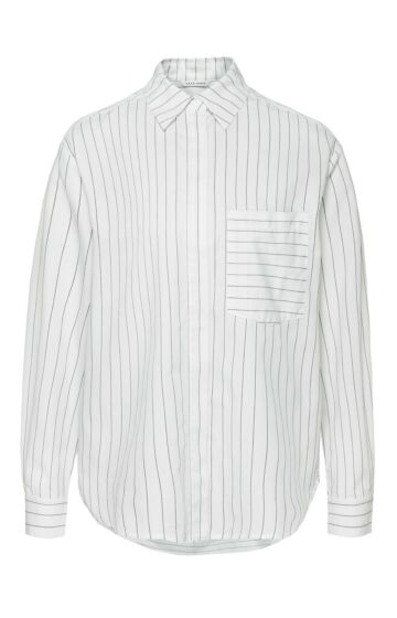 Striped blouse with pocket 1-201009-209-000001