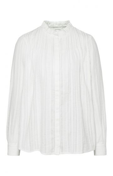 Romantic button up blouse WHITE 1-201011-209-00000