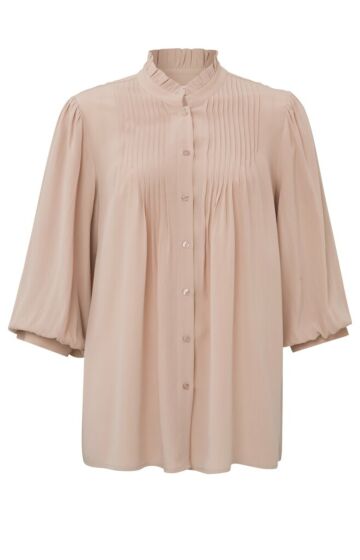 Blouse with ruffled neck 1-201029-302-51315
