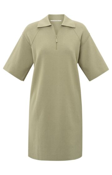Polo dress zipper SOFT GREEN 1-600169-504-99980