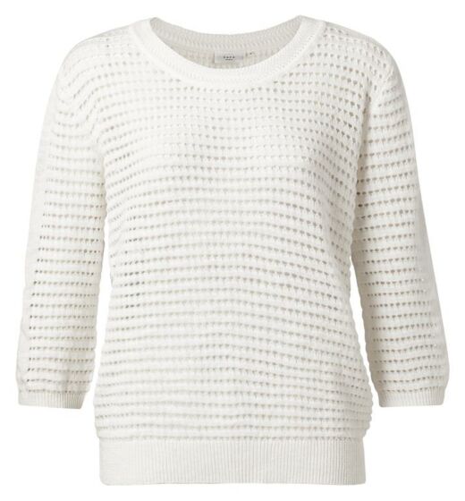 Structure knitted sweater WHITE 1000288-114-99691